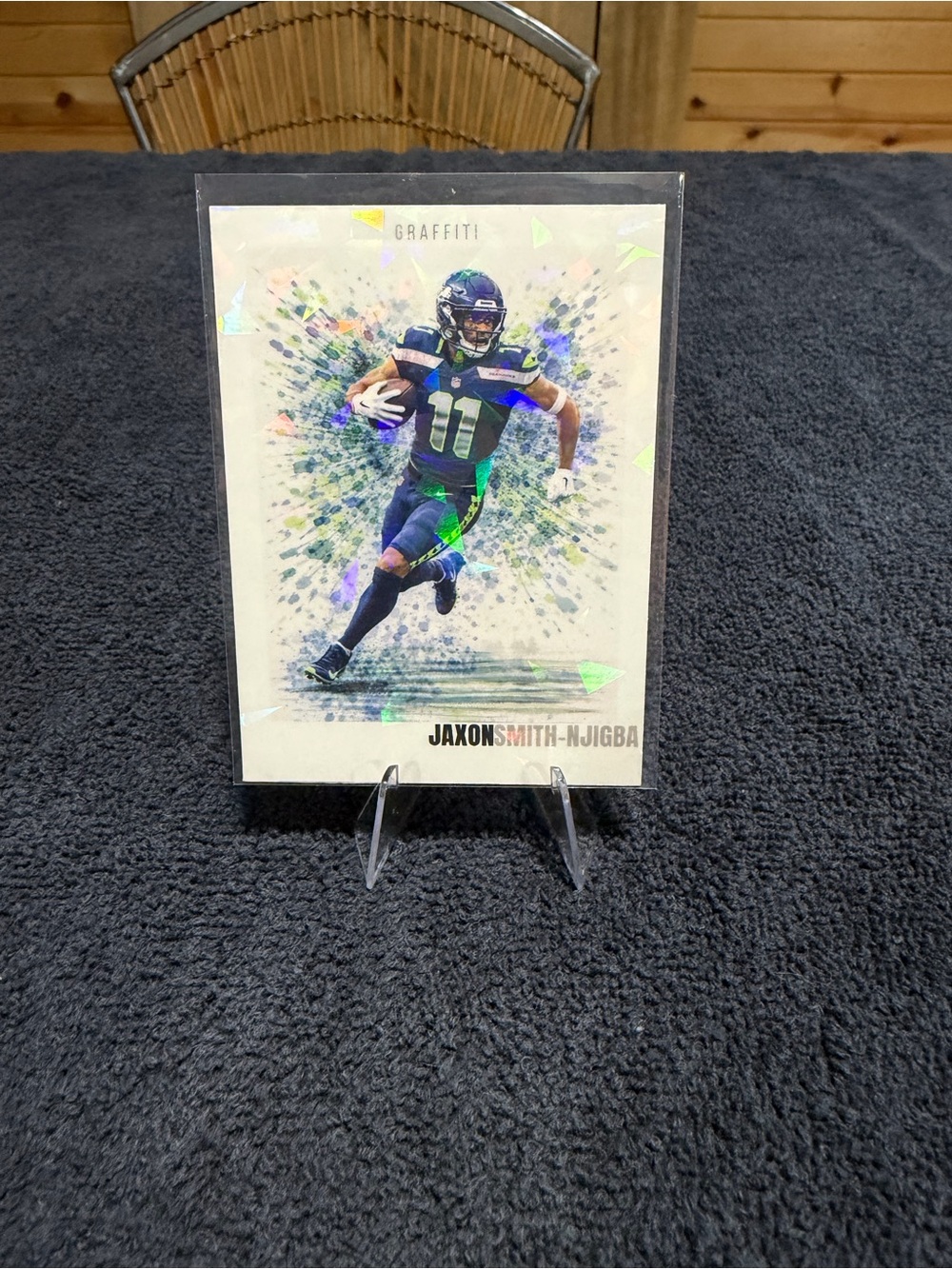 Jaxon Smith-Njigba Seattle Seahawks Holographic Football Card